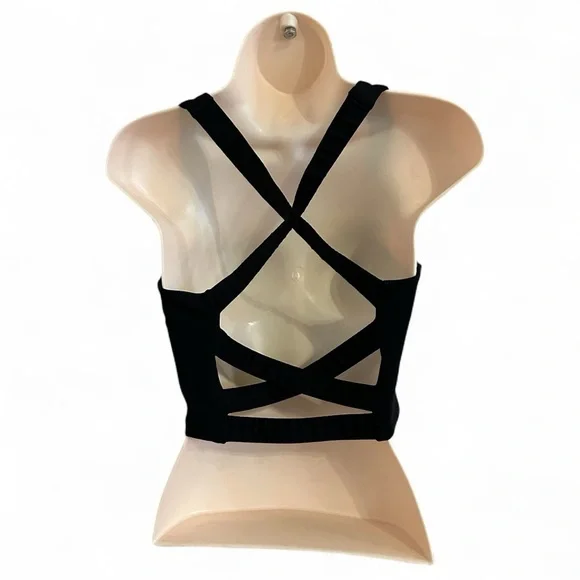 Halara Softlyzero Airy Square Neck Crisscross Back Cropped Cool Touch Sports Top - Picture 3 of 10